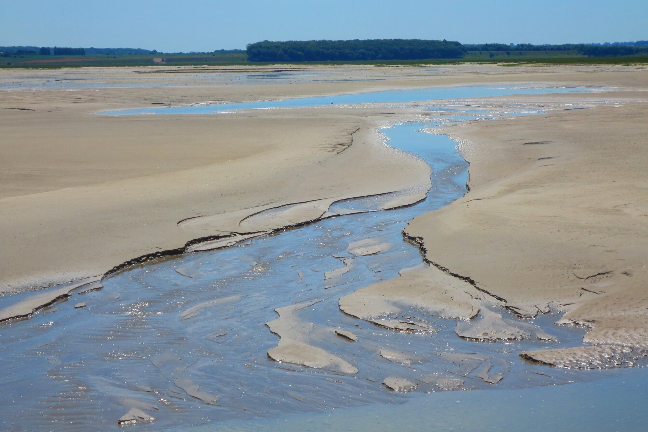 Chenaux de la baie à marée basse
